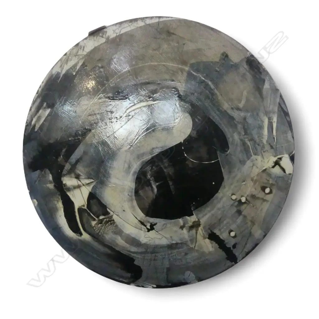 AMANDA WATSON 'BIOMORPHIC AUSTRAL PORTRAIT: NEBULAE' MIXED MEDIA ON MDF BOARD 455mm dia Image 1++