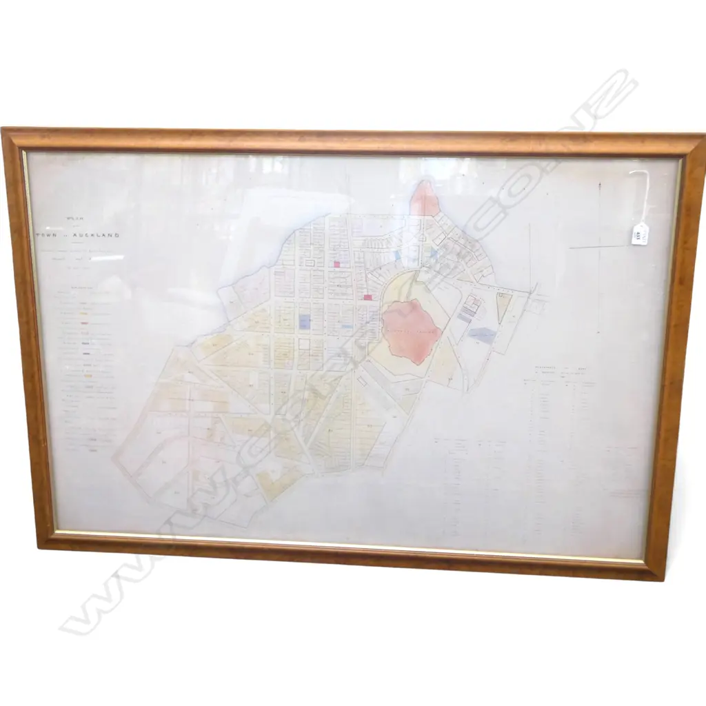 HEAPHY PRINT 'PLAN OF THE TOWN OF AUCKLAND' 1851 710x1090mm Image 1++