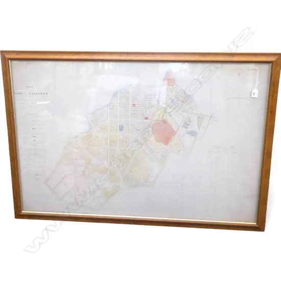 HEAPHY PRINT 'PLAN OF THE TOWN OF AUCKLAND' 1851 710x1090mm
