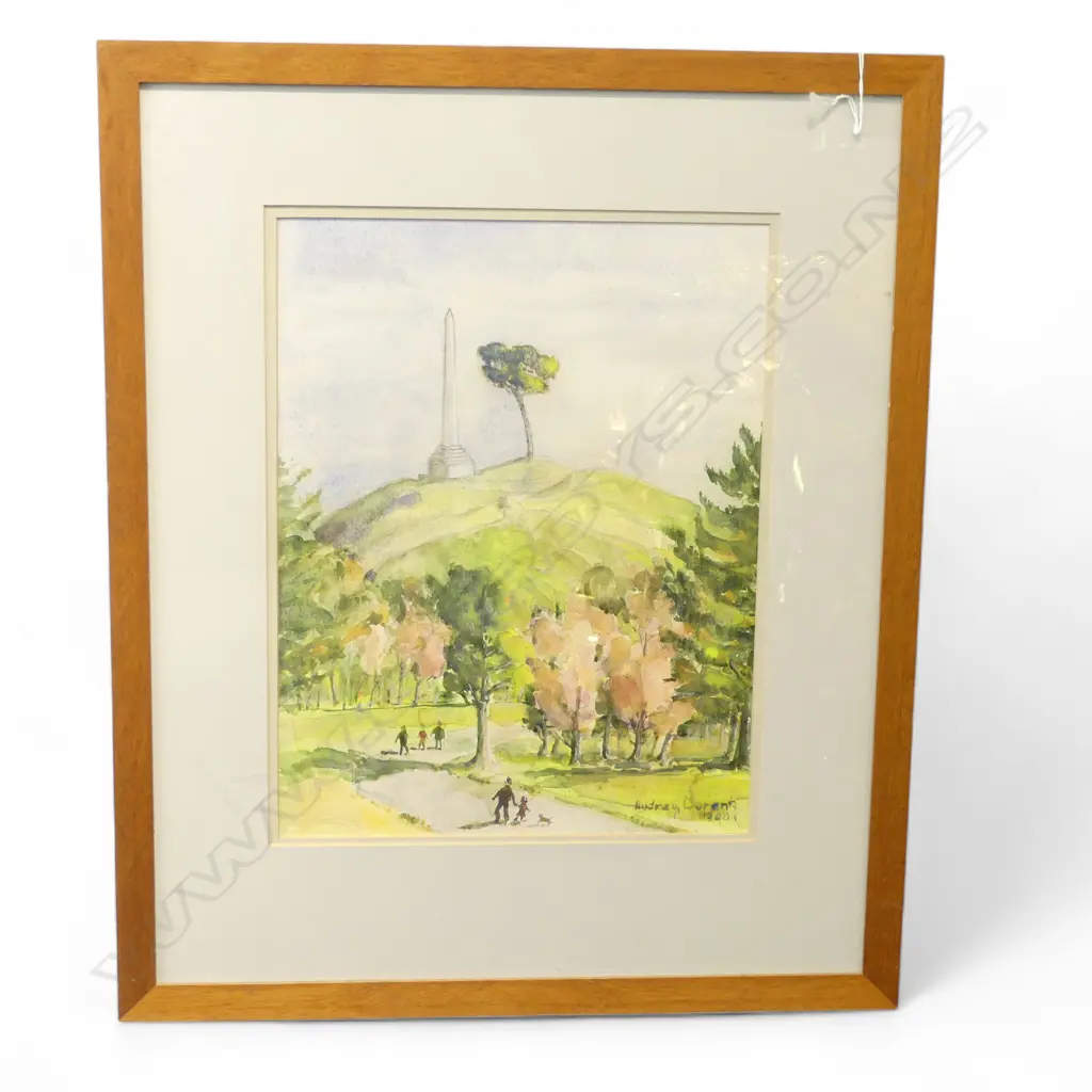 AUDREY DURANT, ONE TREE HILL, WATERCOLOUR, SIGNED & DATED 1990, 350 x 270mm Image 1++