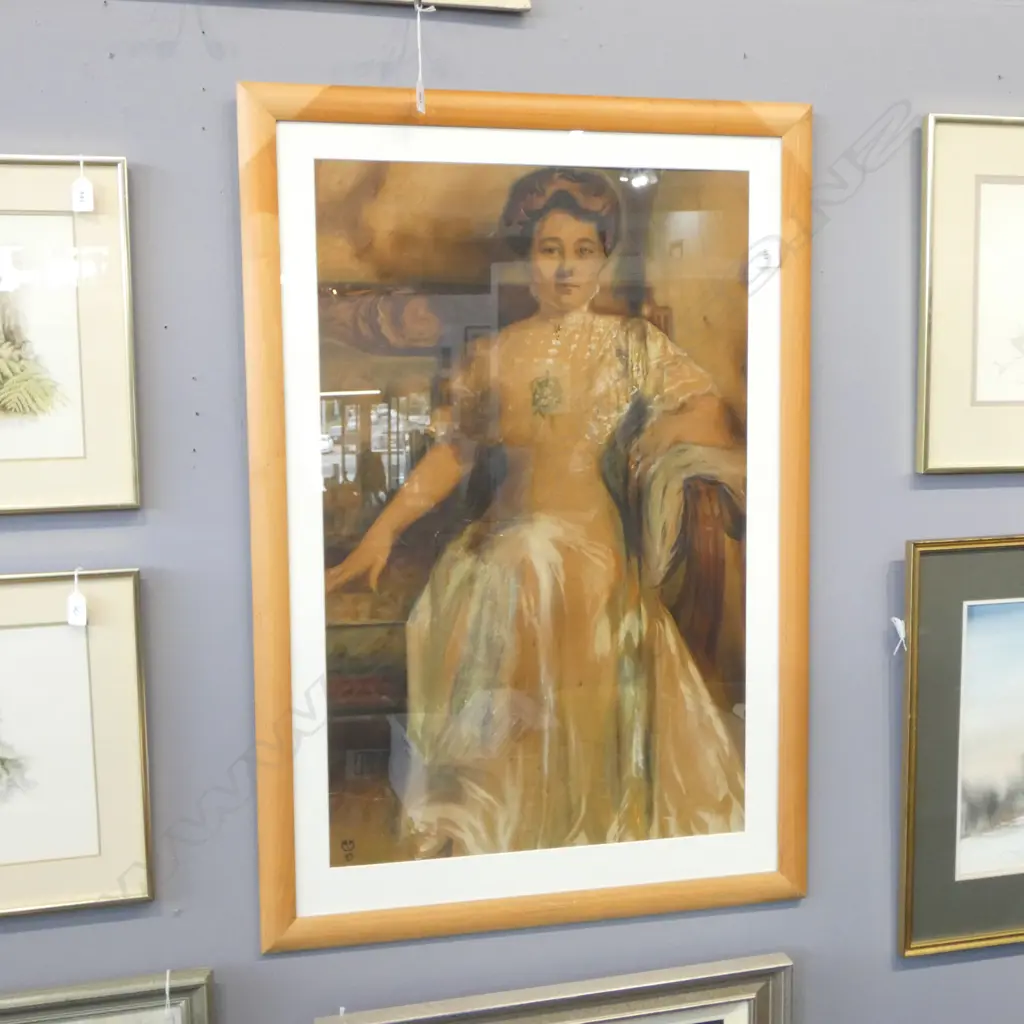 AXEL BERNHARD KLEIMER (1885-1945) MIXED MEDIA PORTRAIT OF A LADY 805 X 510MM Image 1++