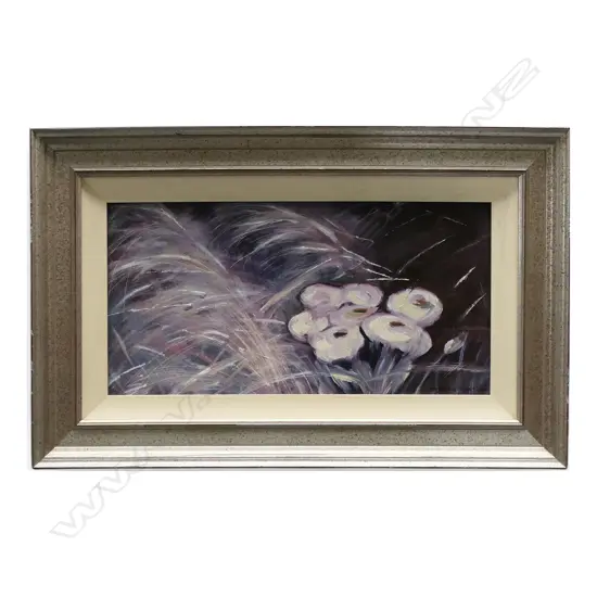 MARJORIE COOP 'NATURE'S BLANKET No.1 ARTHURS PASS', OIL ON BOARD, SIGNED & DATED 2000, 215 X 43mm