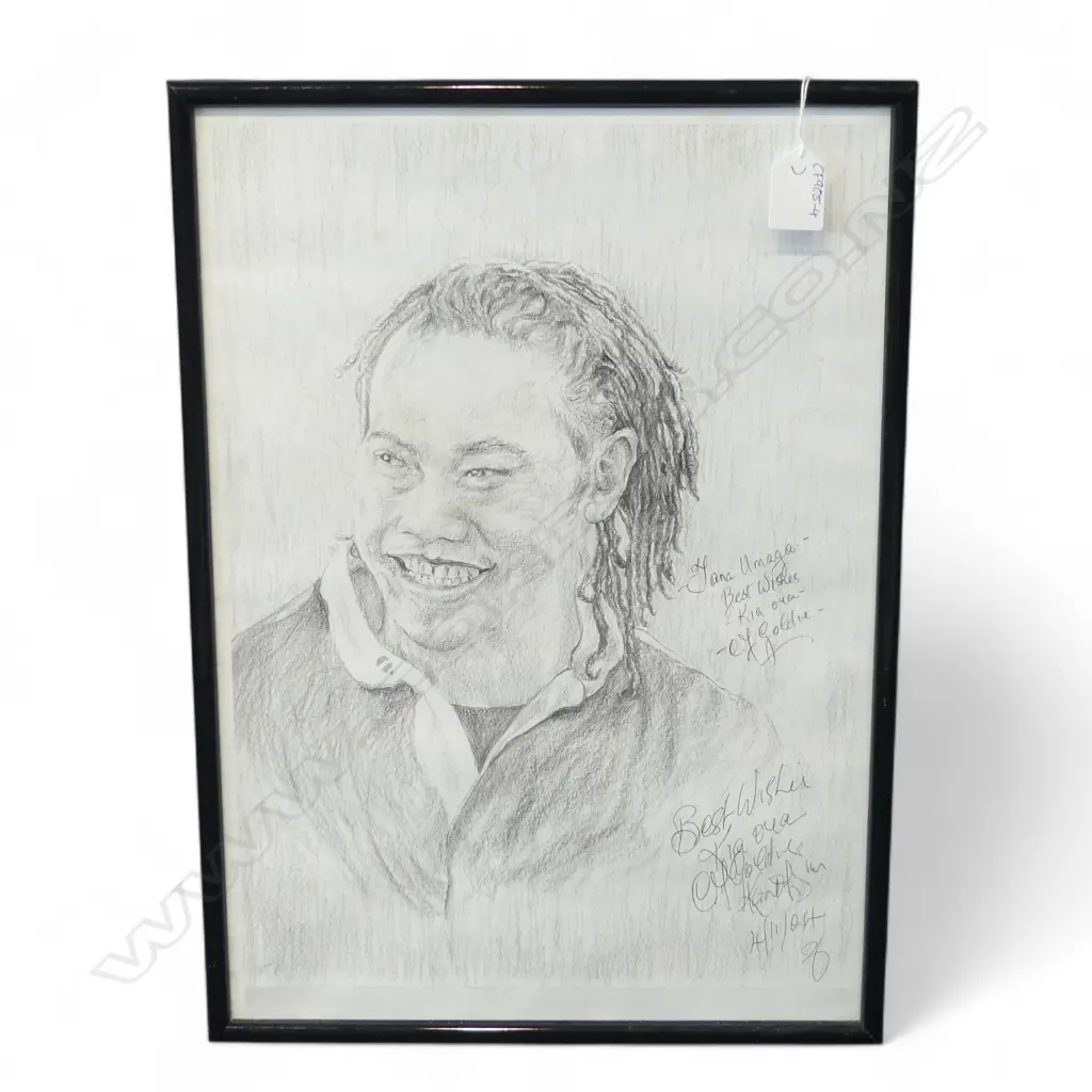KARL SIM SIGNED C.F. GOLDIE PORTRAIT OF TANA UMAGA 440x310mm Image 1++