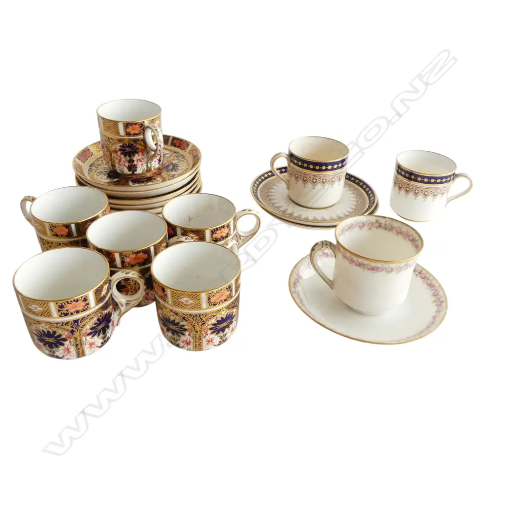 ASSORTED DEMITASSE C/S INCL. 6 ROYAL CROWN DERBY IMARI Image 1++
