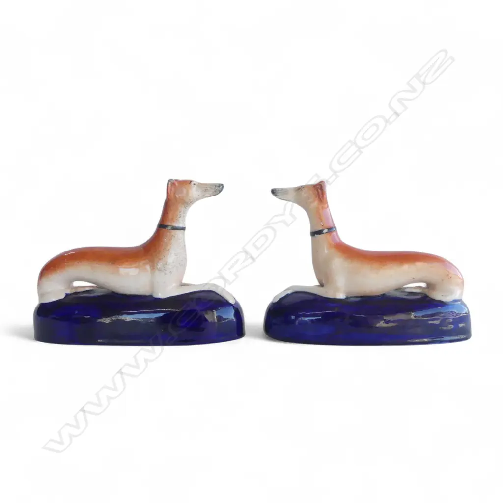 PR STAFFORDSHIRE WHIPPET PEN HOLDERS 190mm some chips commensurate of age Image 1++