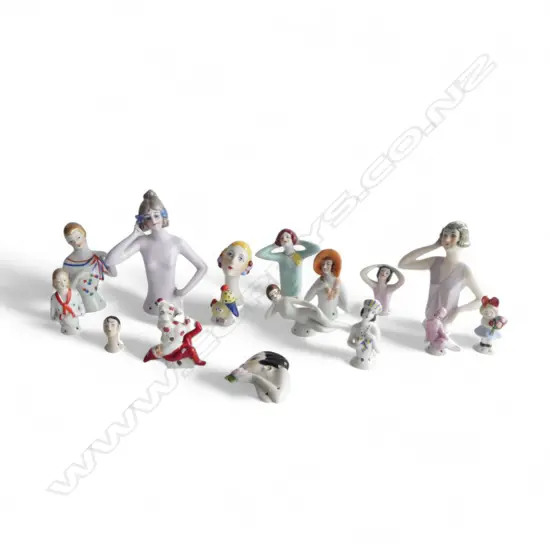 17 ART DECO HALF DOLLS ETC LARGEST H.110mm