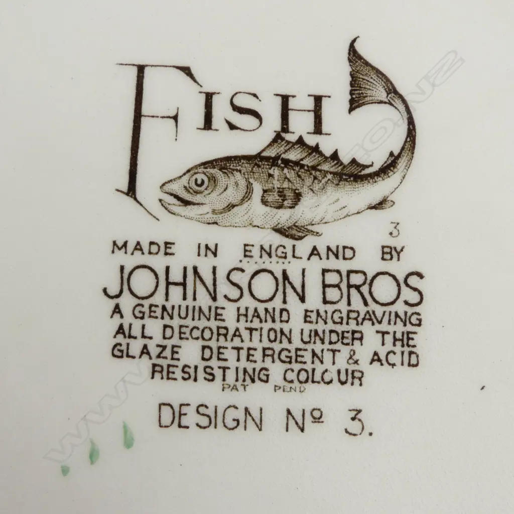 6 JOHNSON BROS. 'FISH' PLATES 245x265mm RIM CHIP TO ONE PLATE Image 1++