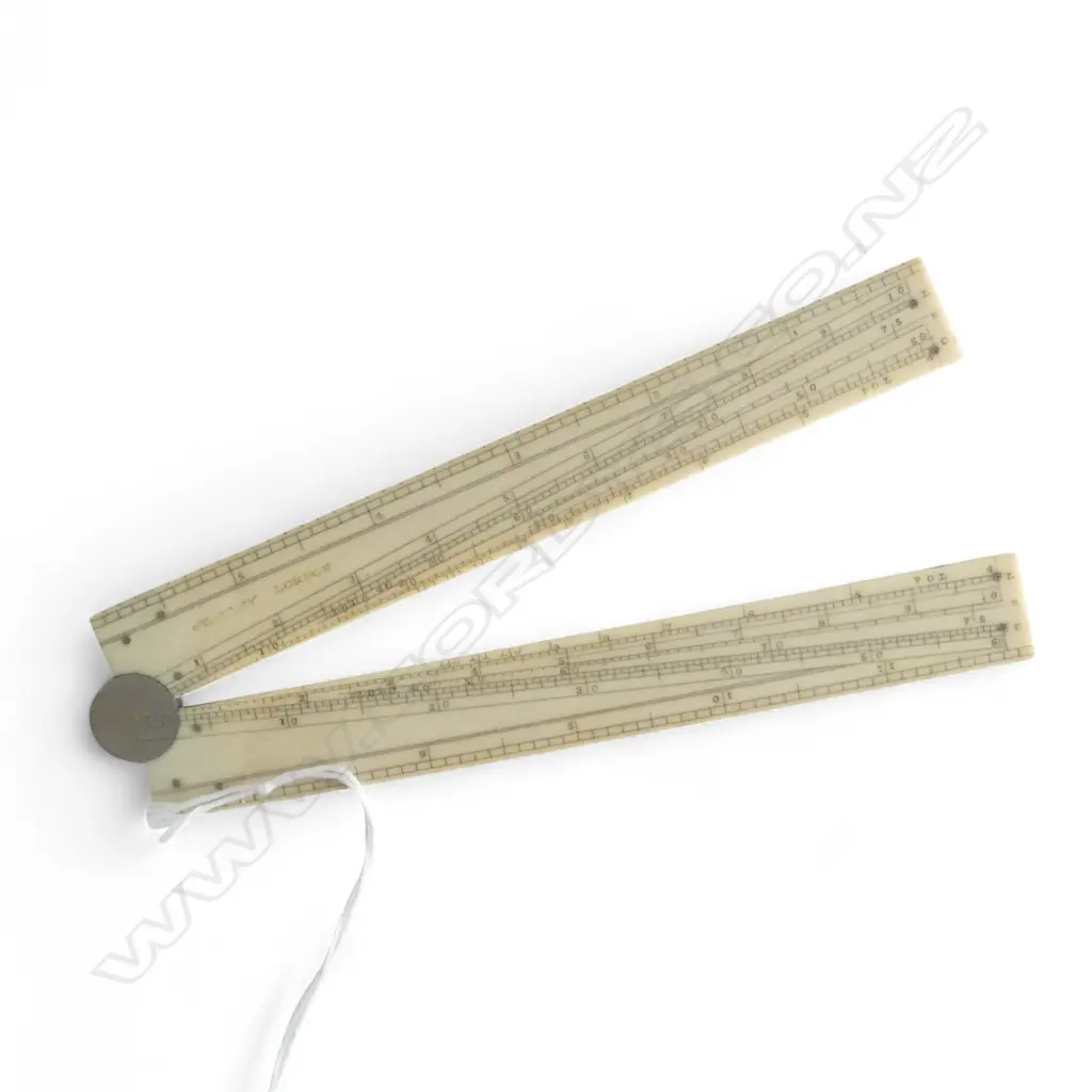 ANTIQUE IVORY HINGED SECTOR RULE STANLEY LONDON EXCELLENT CONDITION, L.152MM  Image 1++