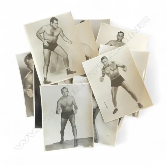 14 B/W PHOTOS 1950s BOXERS 210x160mm