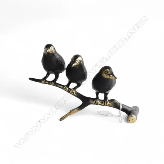 BRONZE 3 BIRDS ON BRANCH H.125mm