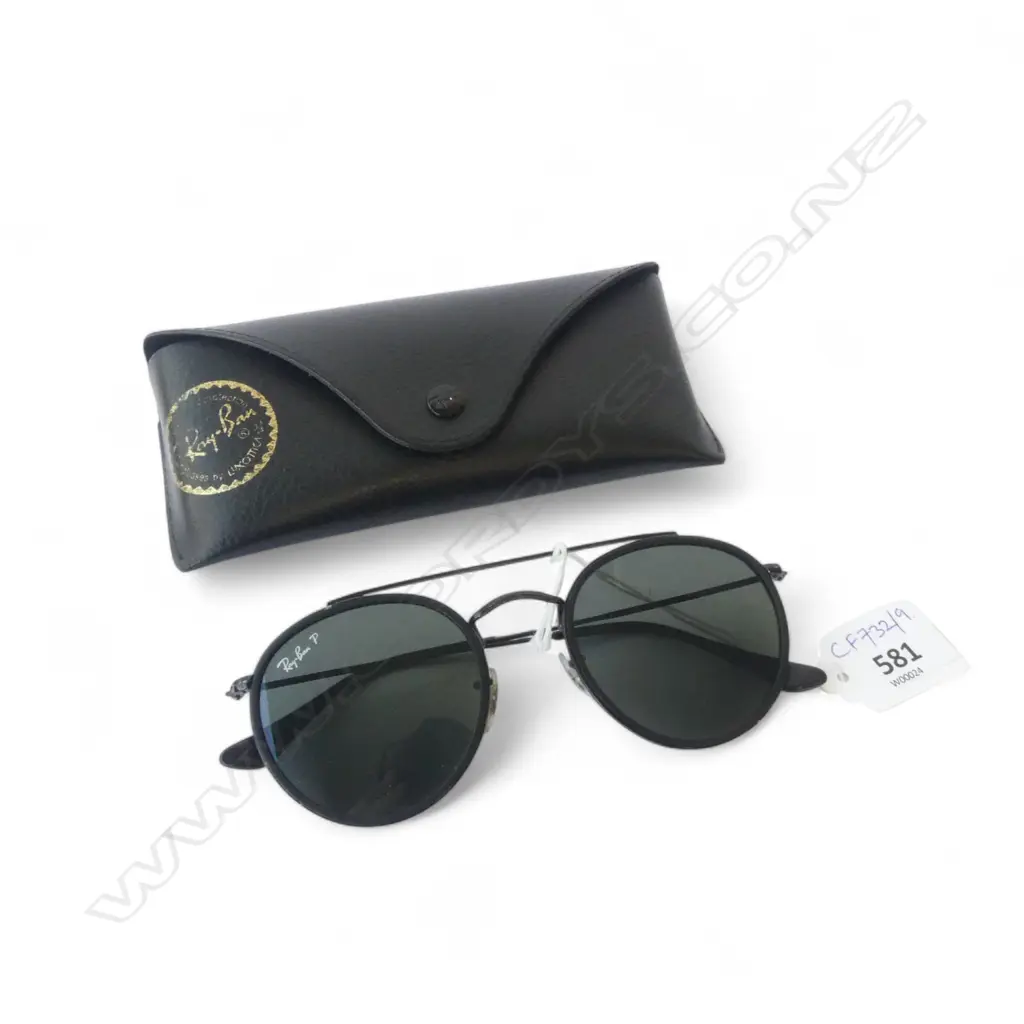 PR RAY BAN POLARISED SUNGLASSES & CASE, MADE IN ITALY Image 1++