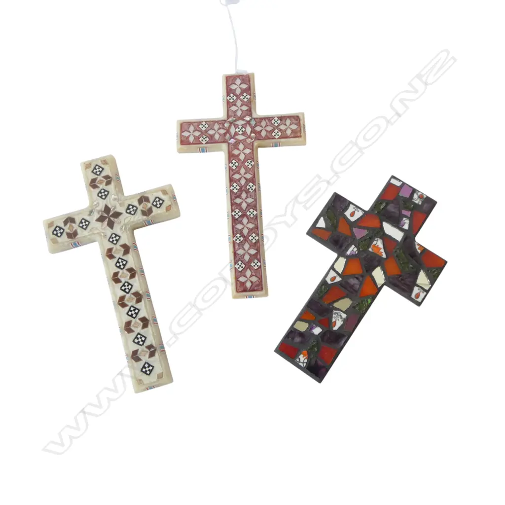   THREE MOSAIC CRUCIFIX H200mm Image 1++