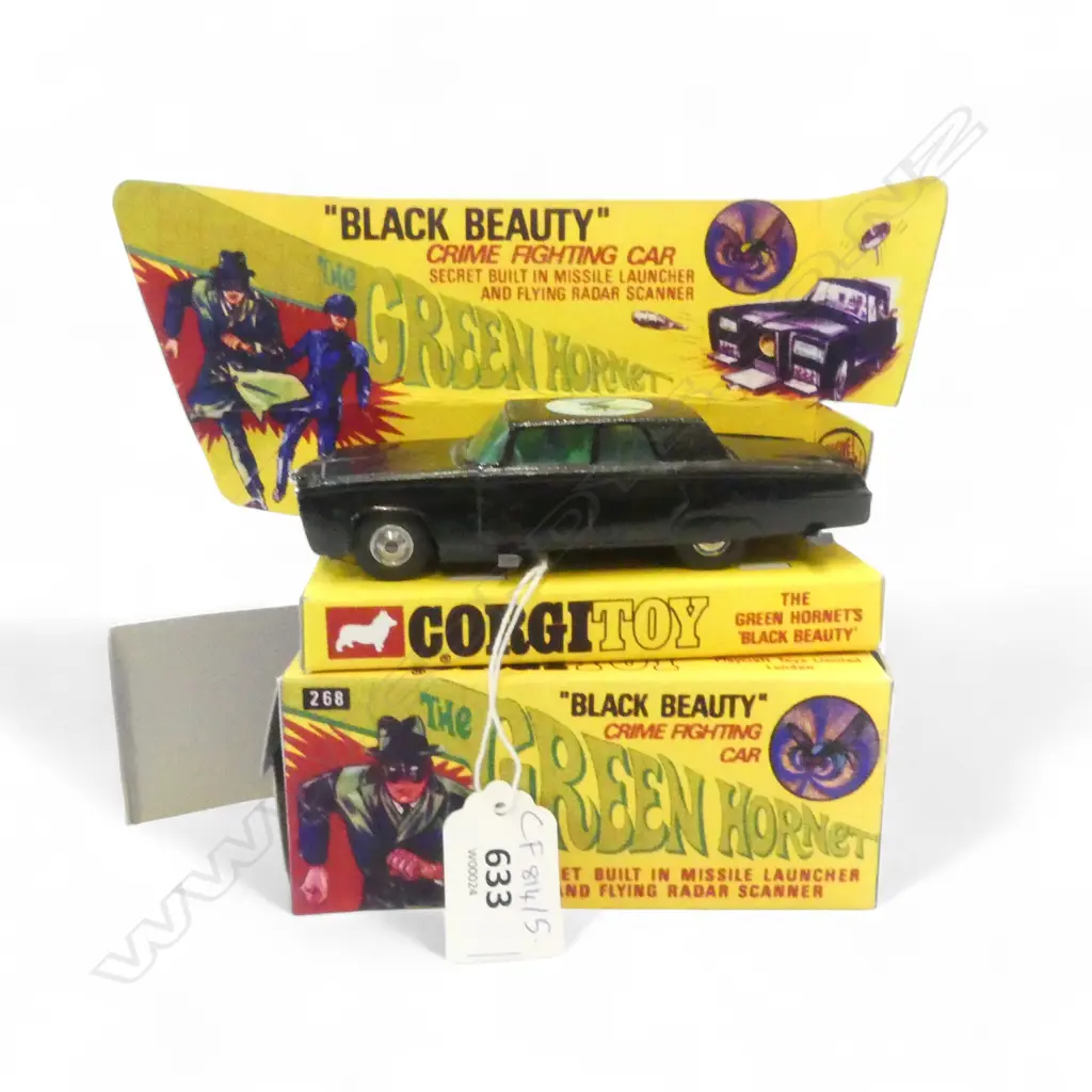 CORGI TOYS THE GREEN HORNET 'BLACK BEAUTY' L.130mm w. REPRODUCTION BOX Image 1++
