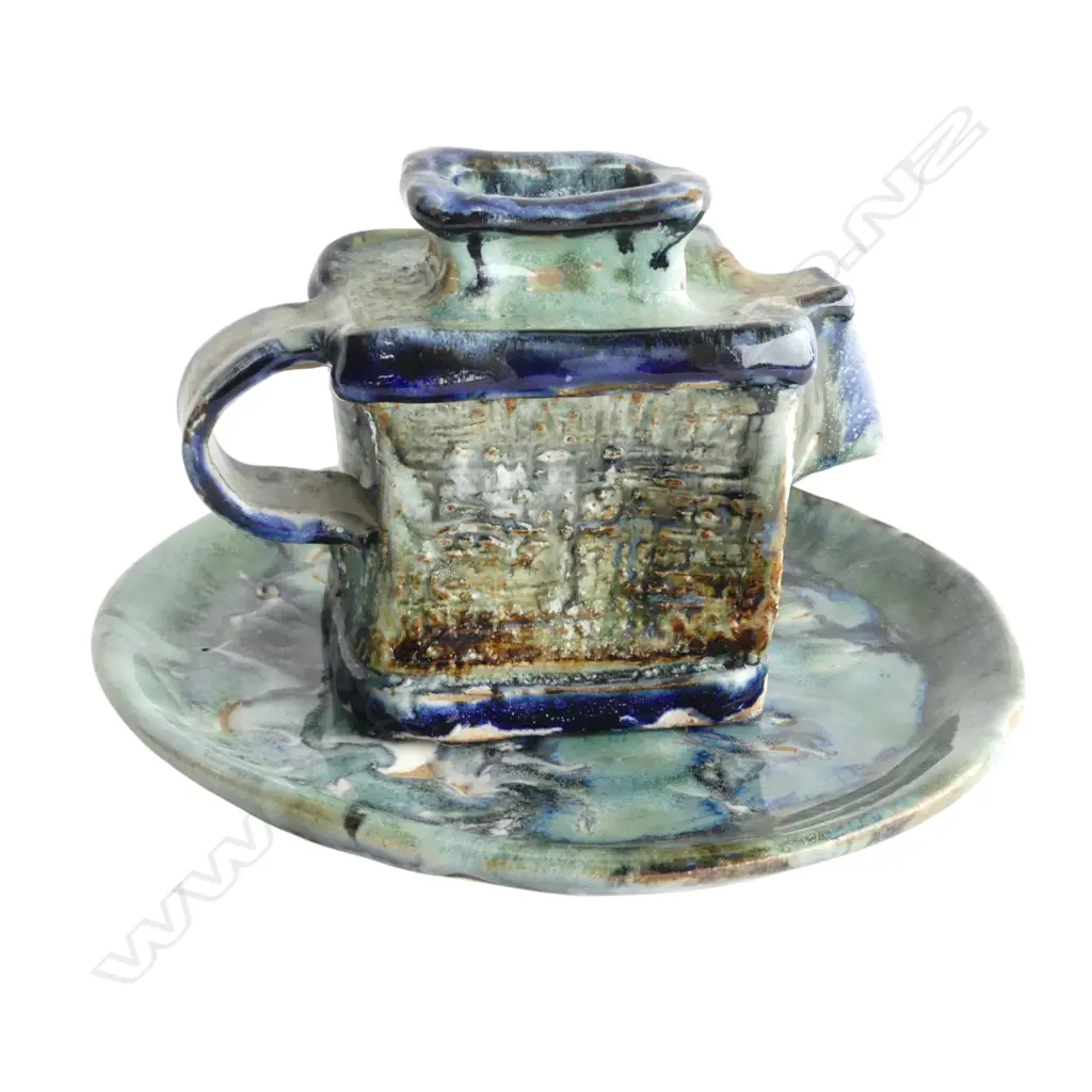 STUDIO POTTERY MUG & PLATE SET Image 1++