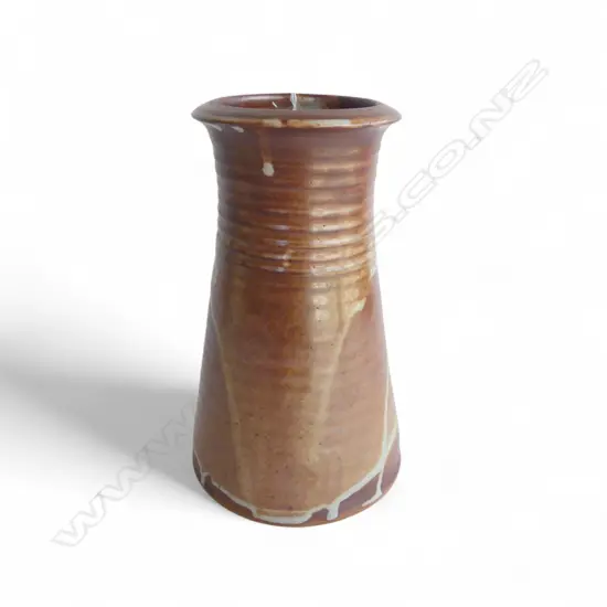 Peter Stichbury stoneware tapered cylinder vase