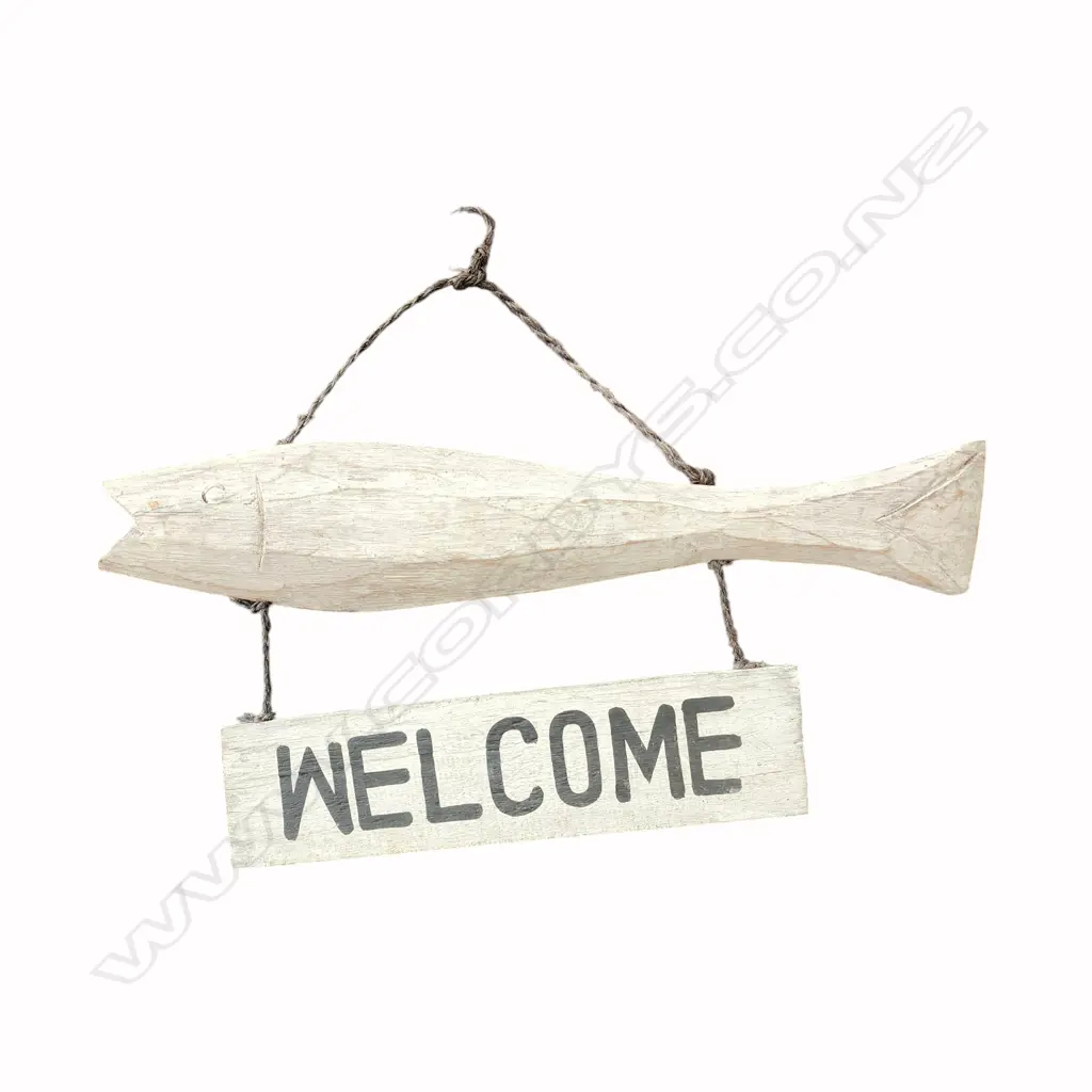 WOODEN SIGN "GONE FISHING" 500 mm Image 1++