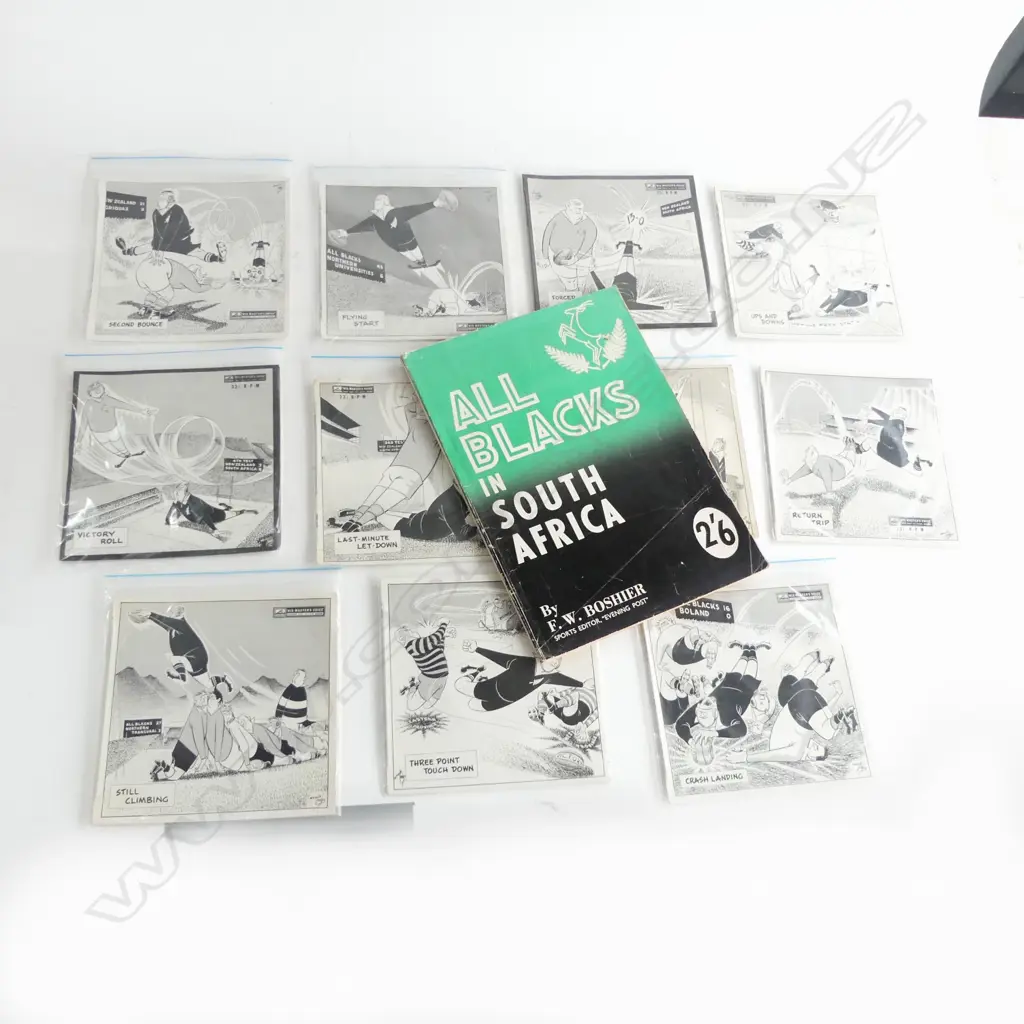 11 VINTAGE ALL BLACK 1960 TOUR VINYLS + AB vs SA NEWSPAPER Image 1++