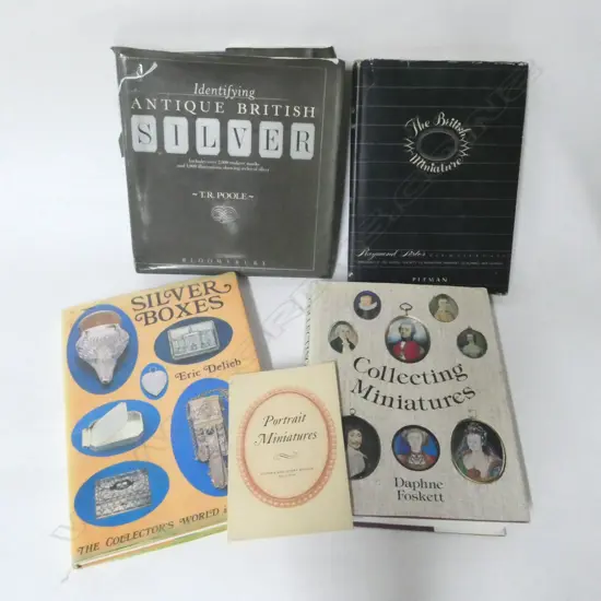 2 ANTIQUE SILVER REFERENCE BOOKS + 2 MINITURE REFERENCE