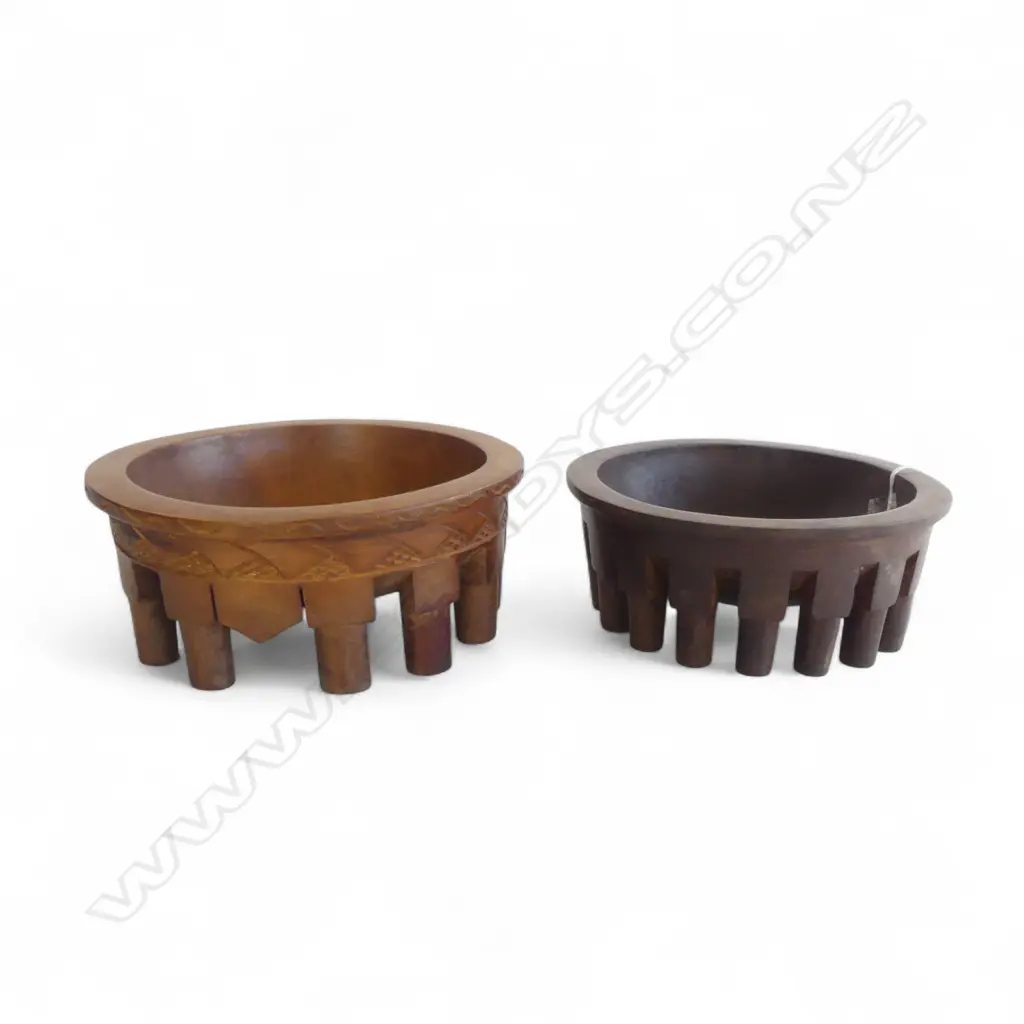 2 WOOD KAVA BOWLS Dia.205mm Image 1++