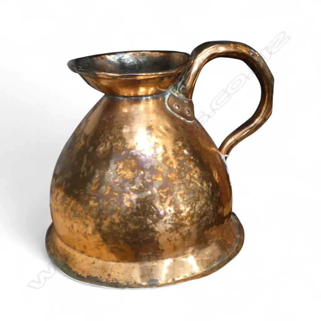 VINTAGE 1 GALLON COPPER JUG H.235mm Image 1++