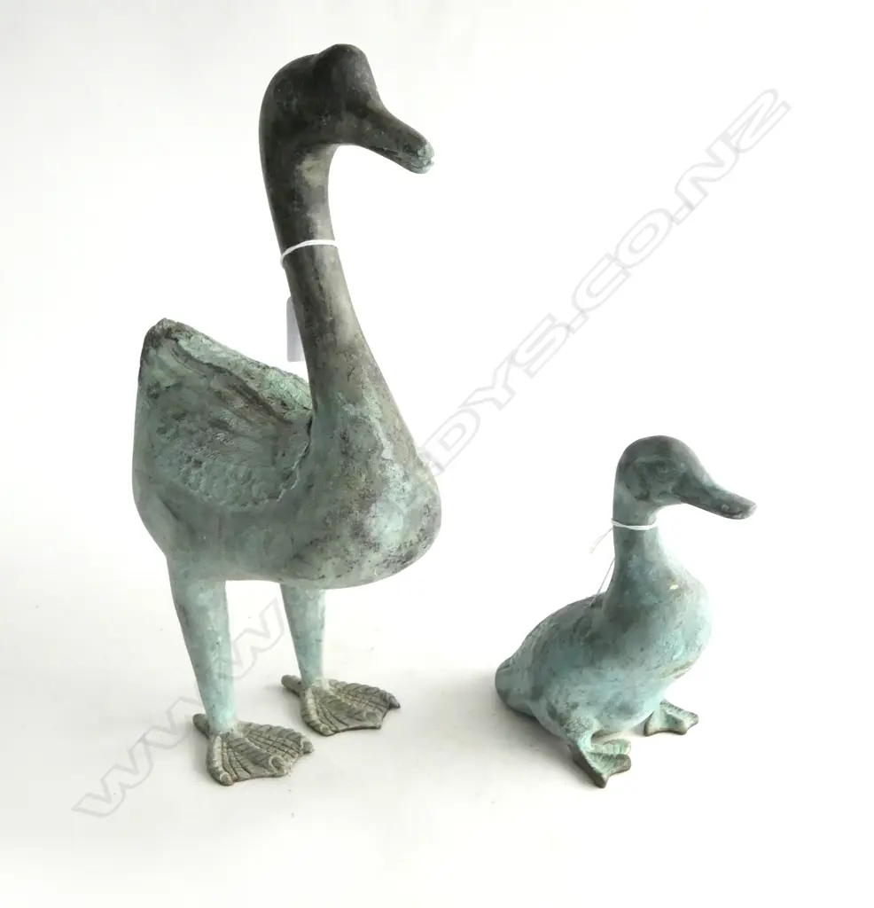 BRONZE GOOSE, H.380 & DUCK, 190mm Image 1++