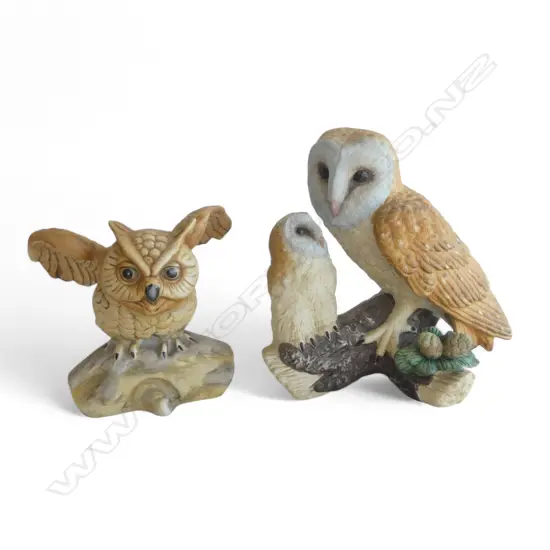 2 OWL ORNAMENTS H.160mm