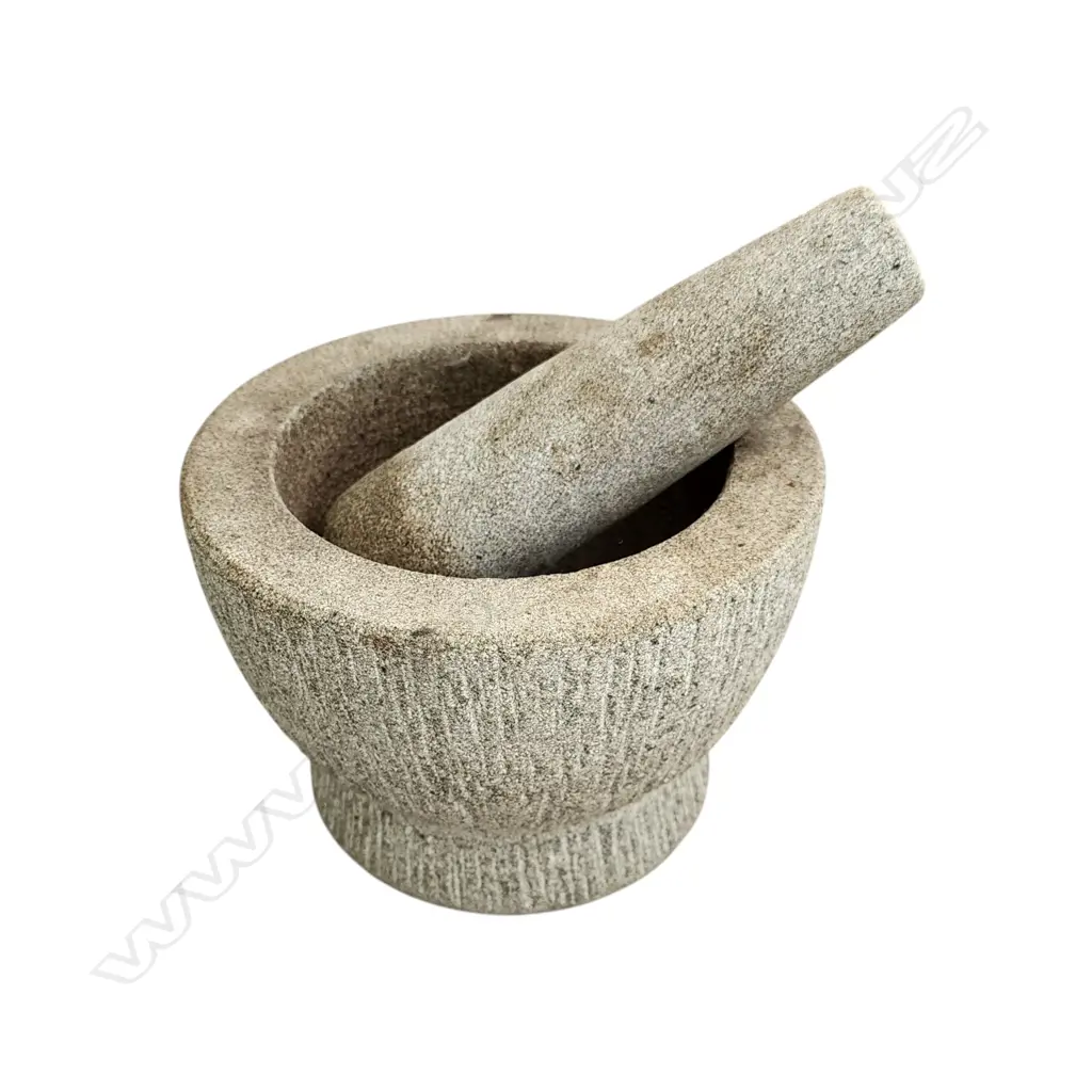 STONE MORTAR & PESTLES 110 x 170 mm Image 1++