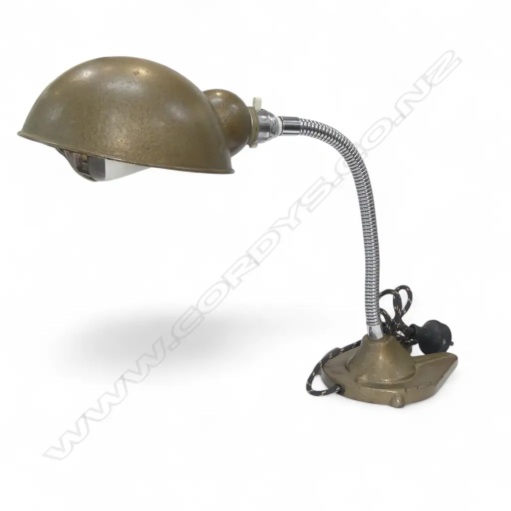 VINTAGE HAWKIN’s INDUSTRIAL GOOSENECK LAMP Image 1++