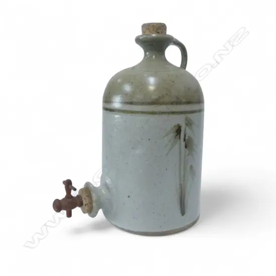 LARGE STUDIO POTTERY BOTTLE-SHAPED WINE DISPENSER, H350mm