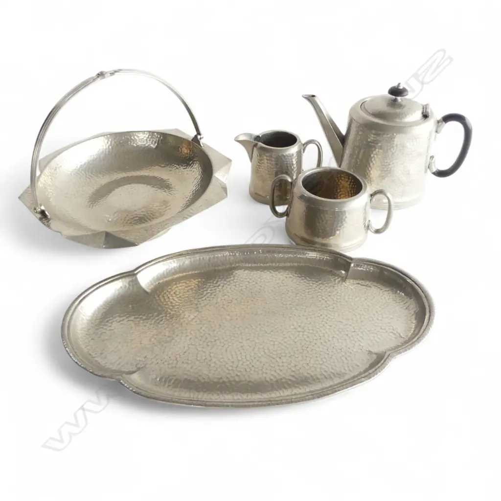 5 PCE PEWTER TEA SET W.380mm Image 1++
