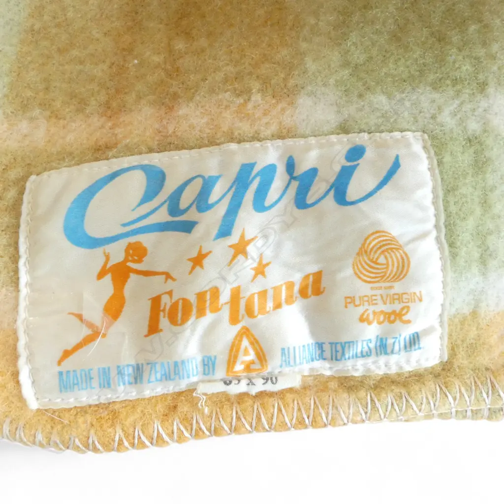 PR RETRO WOOL BLANKETS; CAPRI FONTANA NZ 1600x2300mm Image 1++