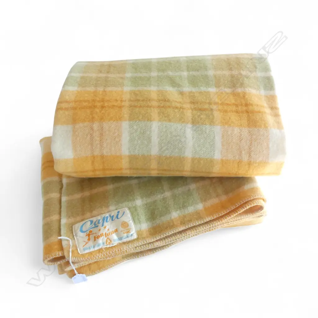 PR RETRO WOOL BLANKETS; CAPRI FONTANA NZ 1600x2300mm Image 1++