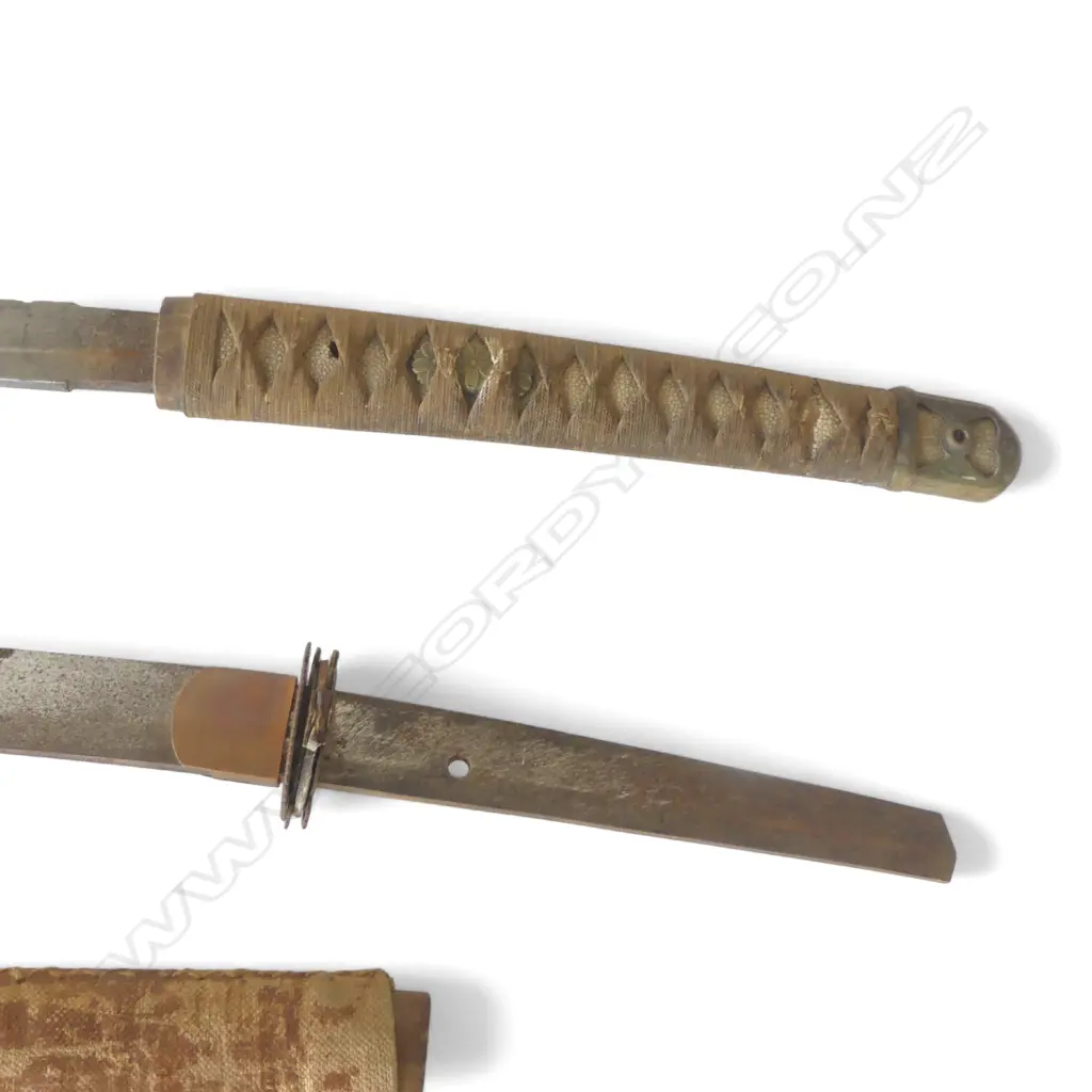 2 VINTAGE JAPANESE KATANA L.980 & 960mm one without sheath Image 1++