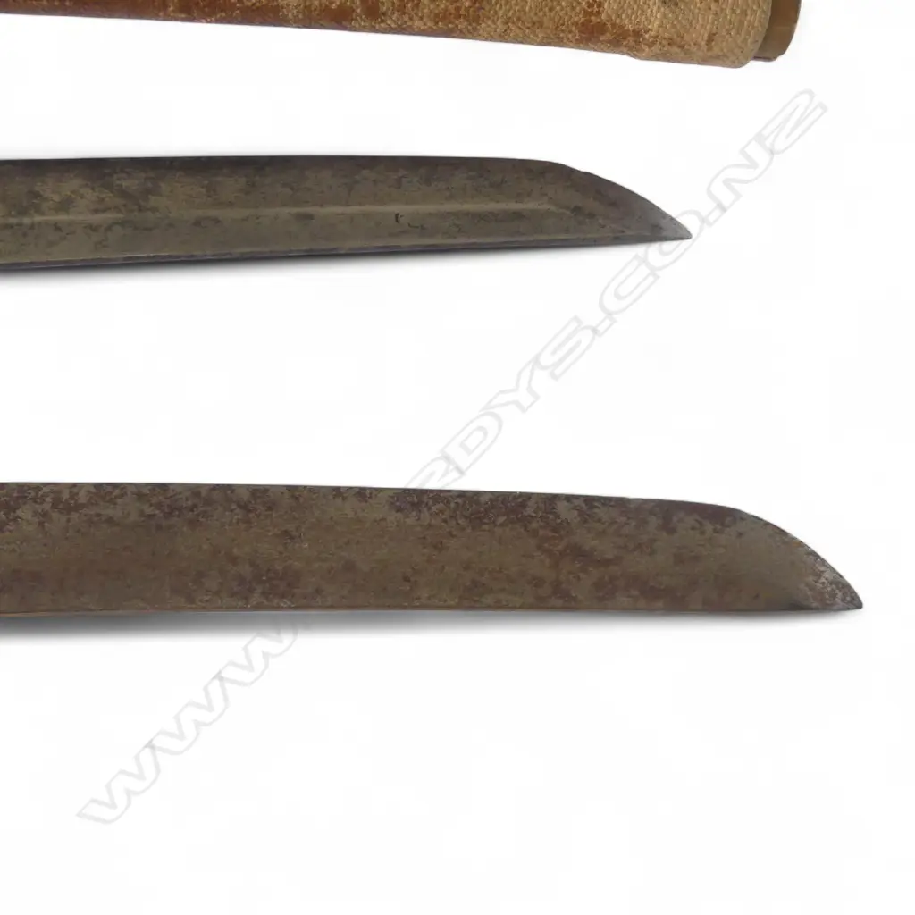 2 VINTAGE JAPANESE KATANA L.980 & 960mm one without sheath Image 1++