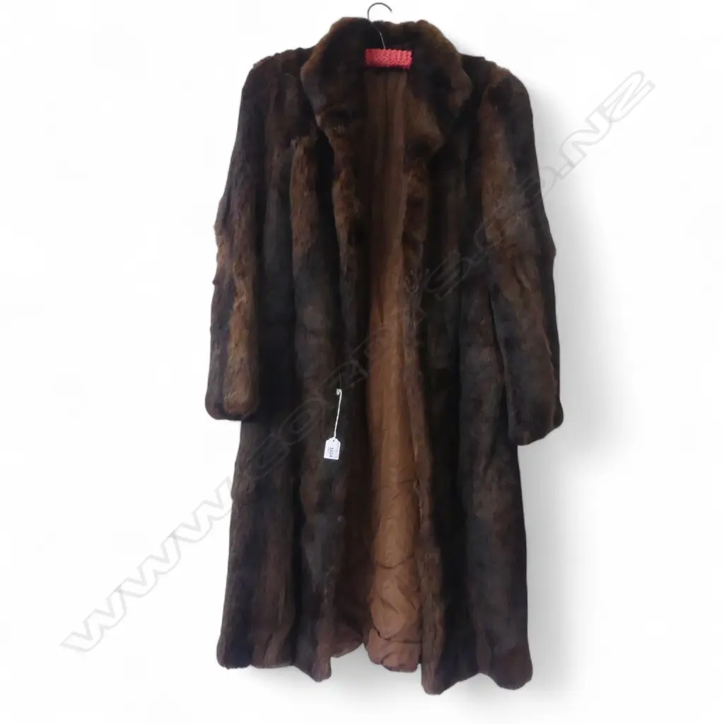 VINTAGE FULL LENGTH SMALL SIZE FUR COAT L1160MM Image 1++