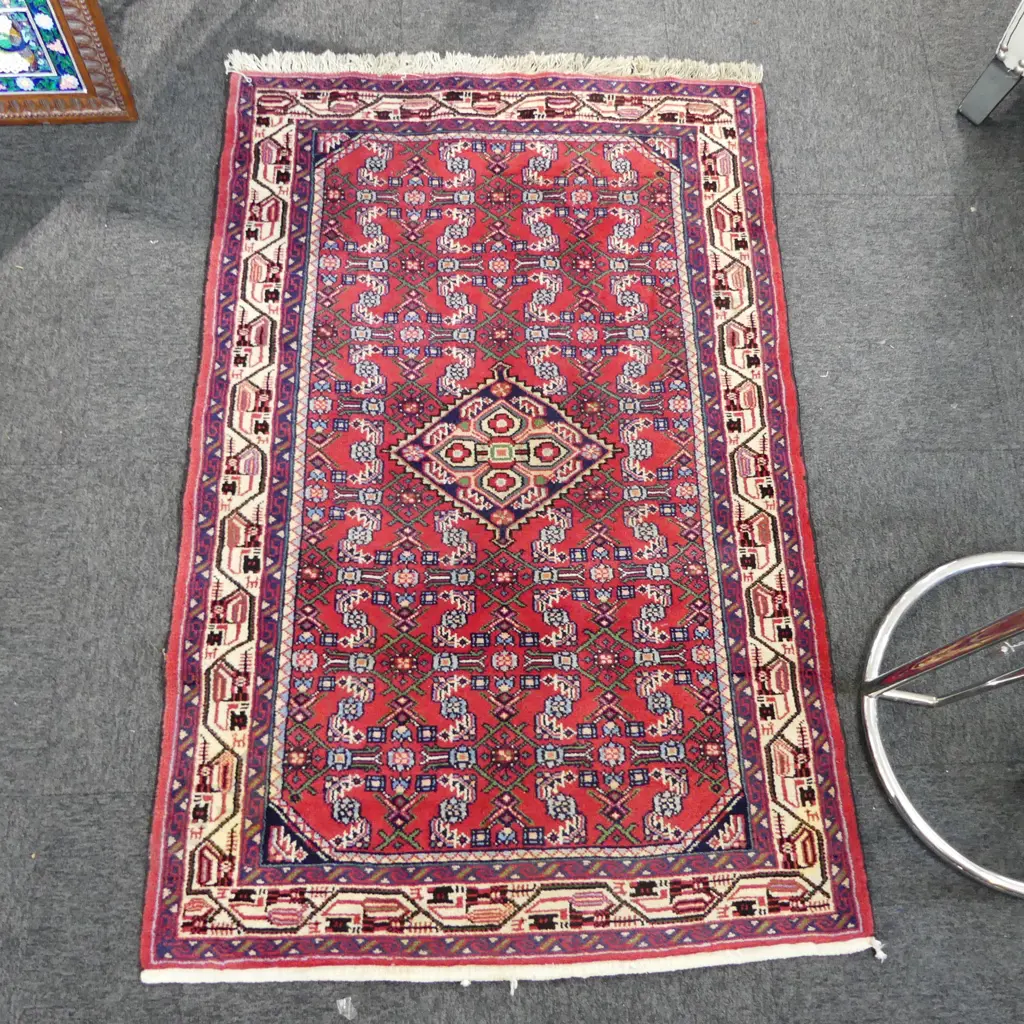 PERSIAN ASADABAD HAND KNOTTED WOOL PILE RUG 1500 x 980mm Image 1++