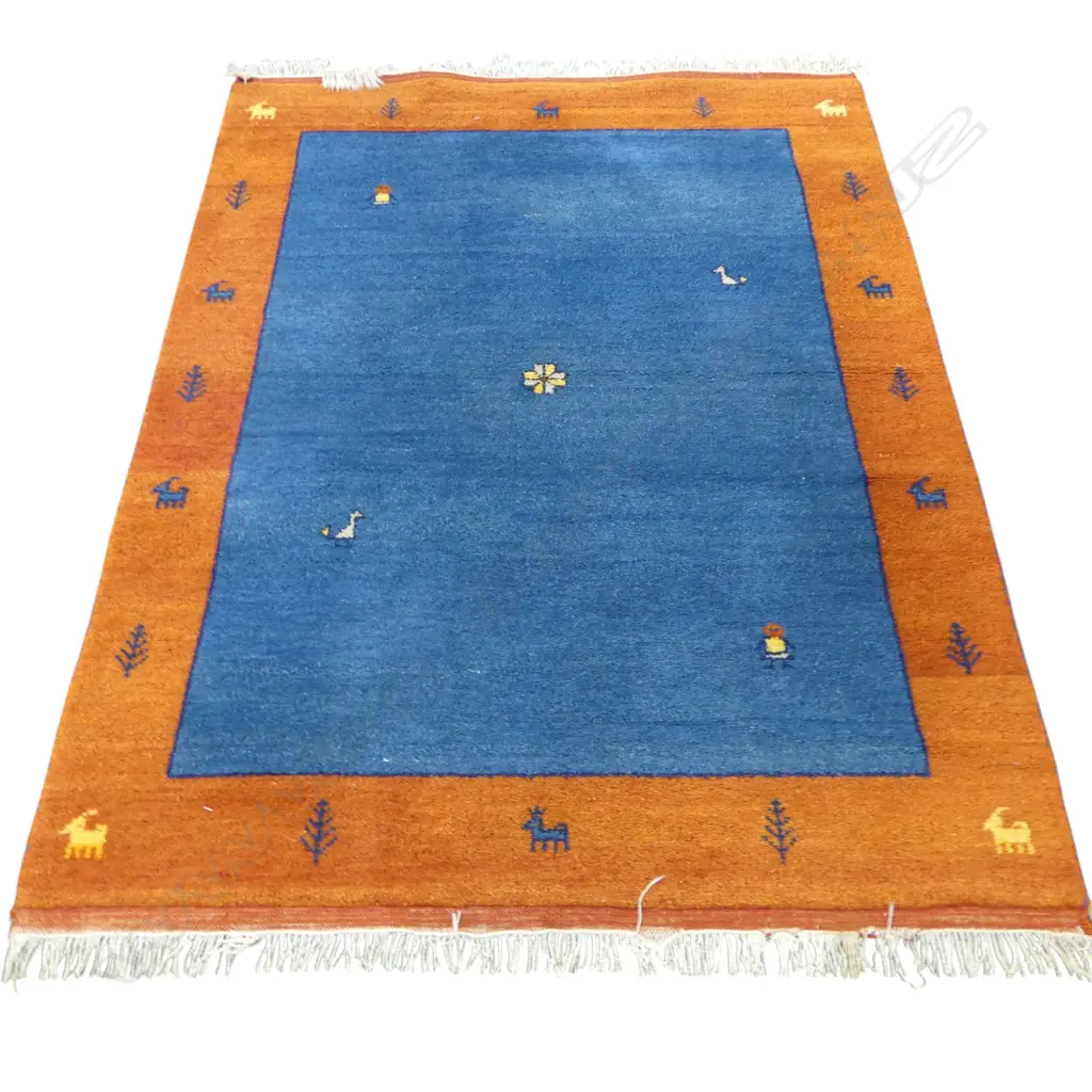 HAND KNOTTED WOOL PILE GABBEH RUG 2000x1560mm Image 1++