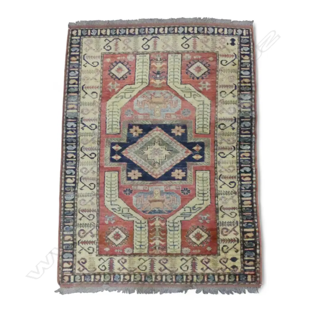 HAND KNOTTED ALL WOOL RUG 1300x980mm Image 1++