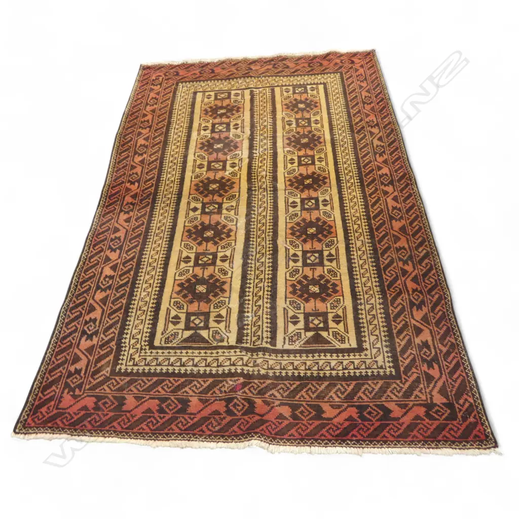 PERSIAN HAND KNOTTED TURKOMAN RUG 2000x1350mm Image 1++