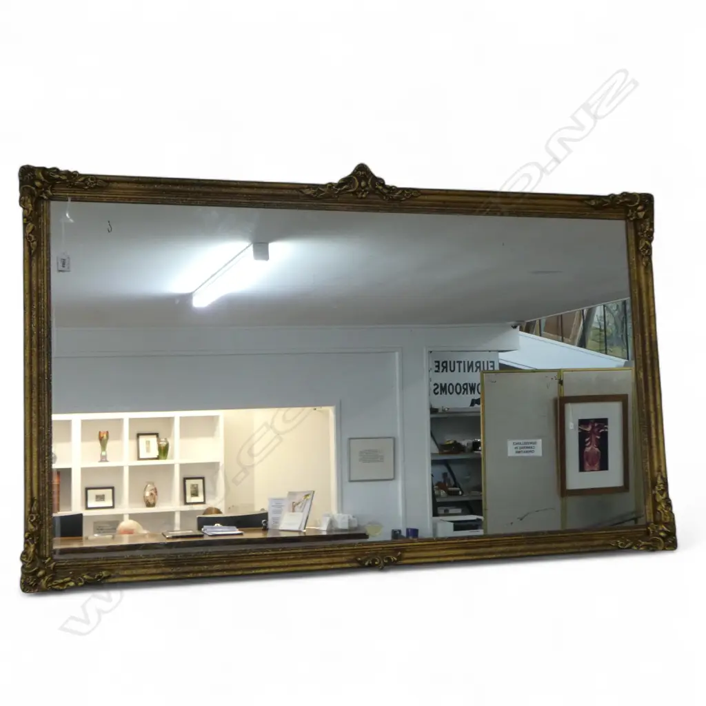 LARGE OBLONG GILTFRAMED MIRROR L1310 H760MM Image 1++