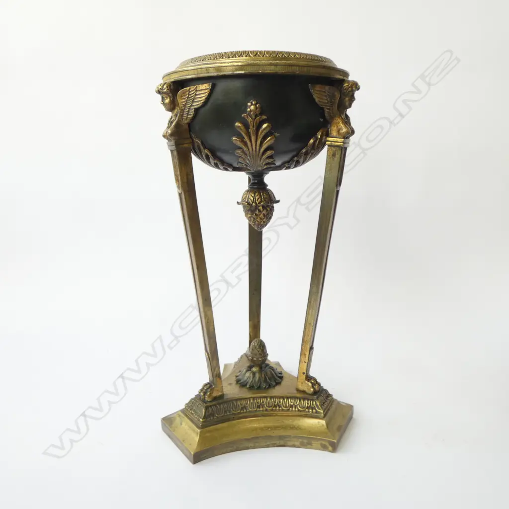 **RTV** FRENCH EMPIRE STYLE BRONZE TABLE CENTRE PIECE / TORCHIER H.375mm GLUE REPAIR Image 1++