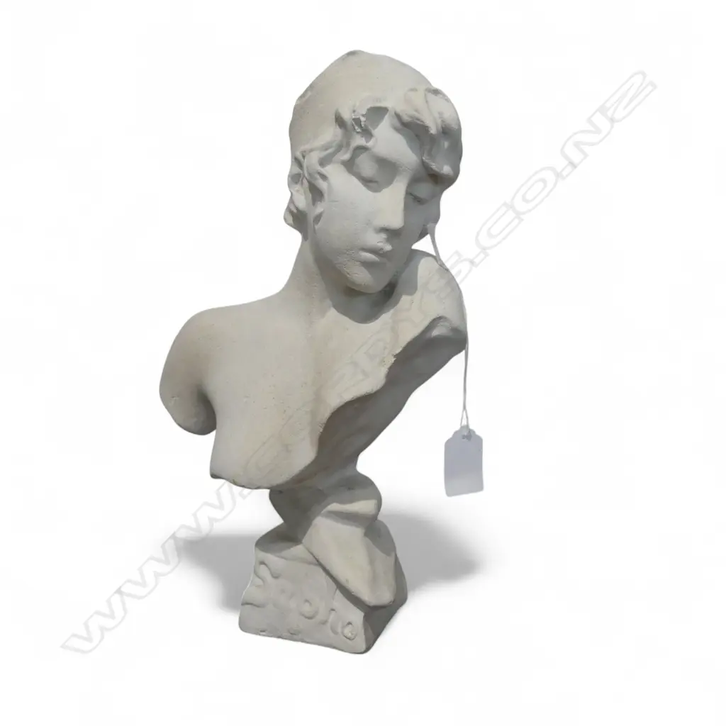 VINTAGE PLASTER BUST OF SAPHO H300MM Image 1++