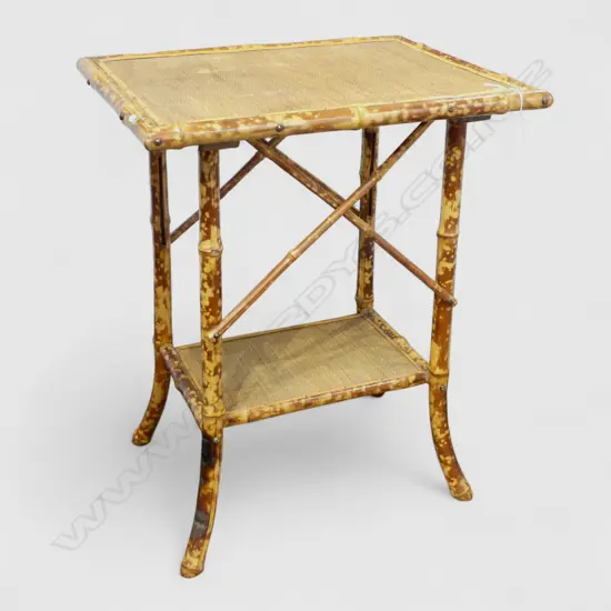 VINTAGE BAMBOO SIDE TABLE 580x440x750mm