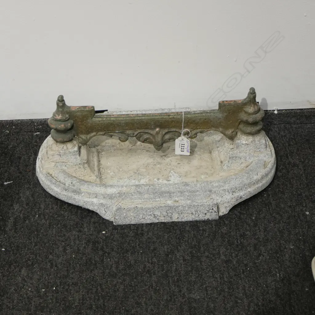 BRASS & CAST BRASS VINTAGE BOOT SCRAPER L400MM Image 1++
