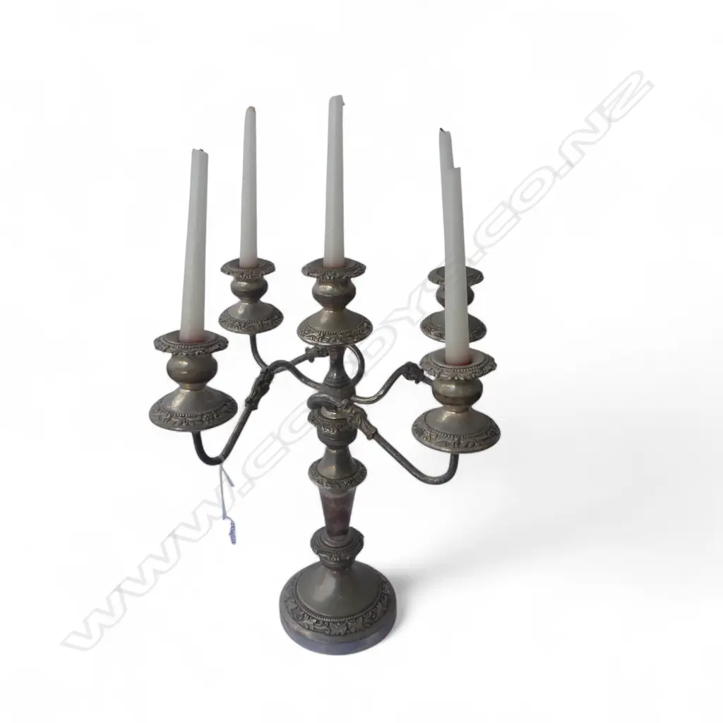 LARGE EP 5 BRANCH TABLE CENTER PIECE CANDALABRA H470MM Image 1++
