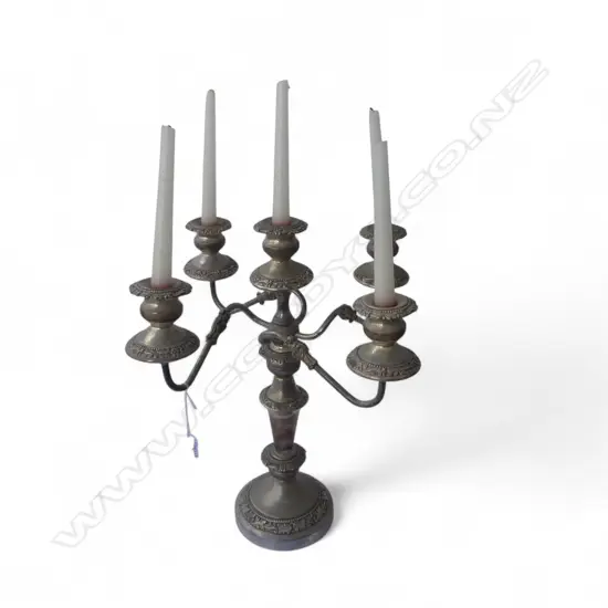 LARGE EP 5 BRANCH TABLE CENTER PIECE CANDALABRA H470MM