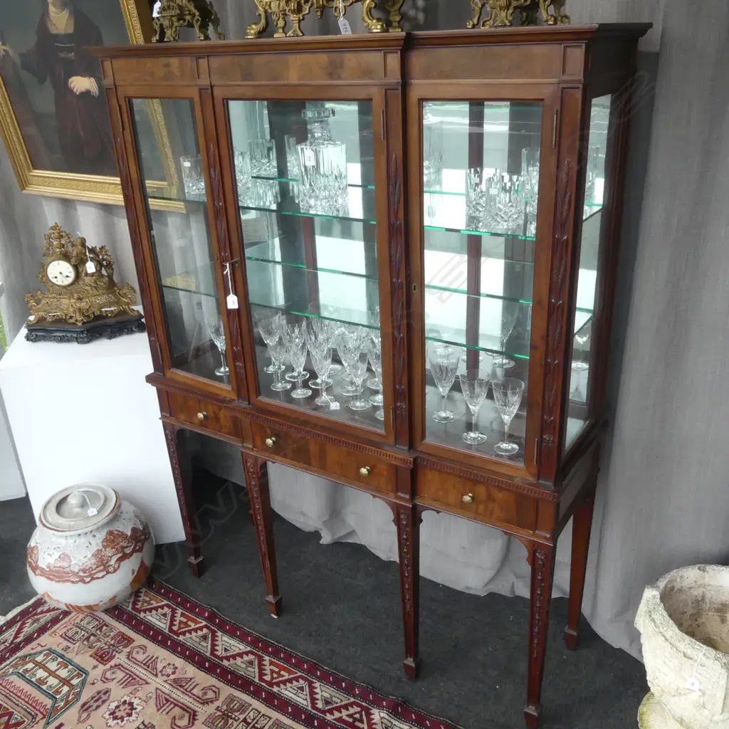 LG GLAZED BREAKFRONT DISPLAY CABINET 1295x405x1675mm Image 1++