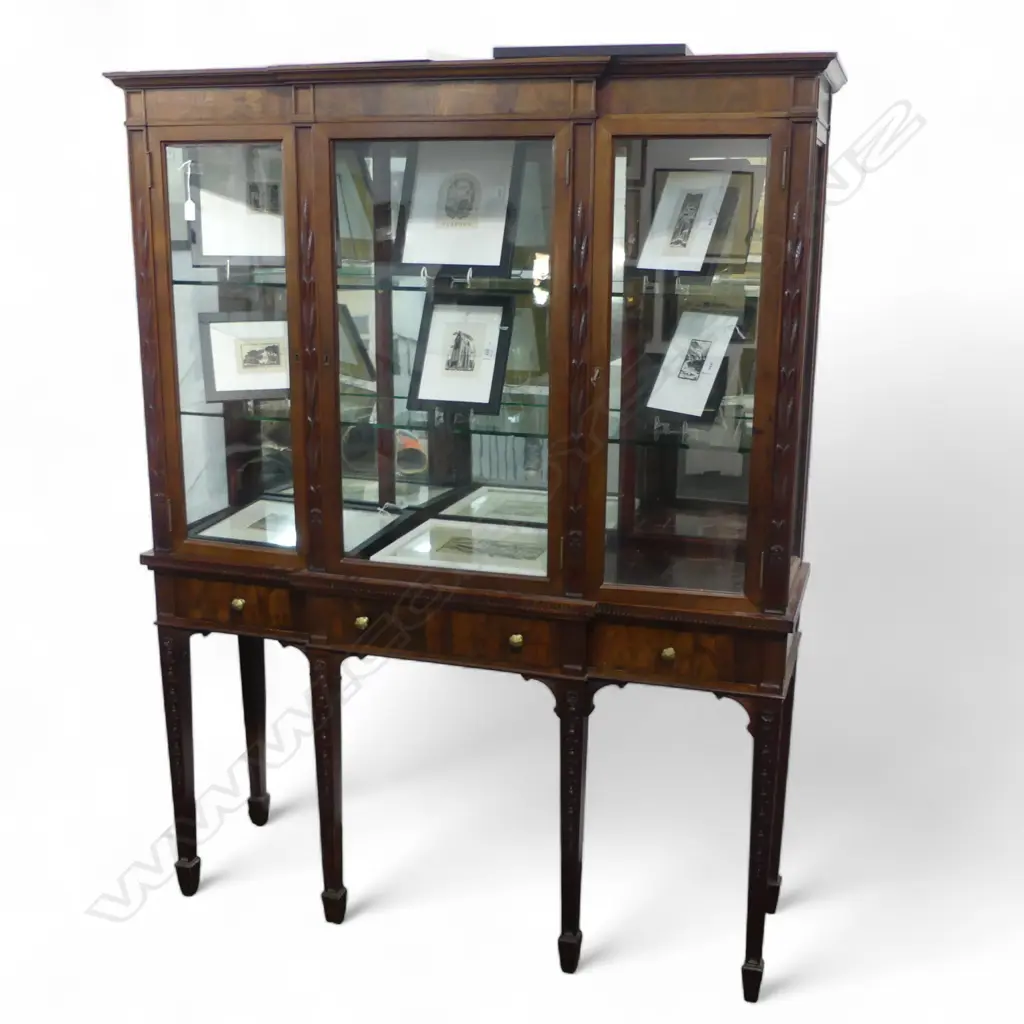 LG GLAZED BREAKFRONT DISPLAY CABINET 1295x405x1675mm Image 1++