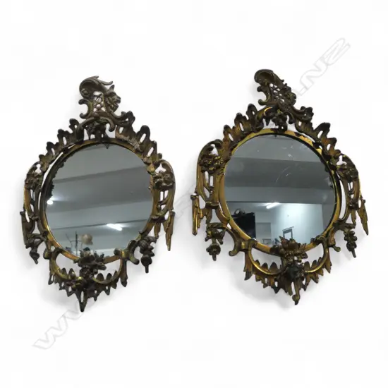 PR ROCOCCO STYLE GILT METAL MIRRORS 505x370mm