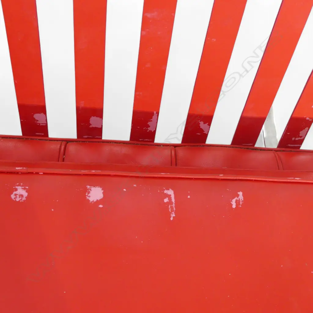 RED LEATHER BARCELONA CHAIR Image 1++
